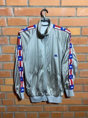 USA Track And Field Team Kappa Vintage Jacket 90s With Stripped Greay Men Size S - Image 1 of 4