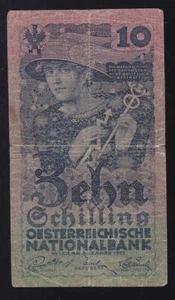 AUSTRIA --- 10 SCELLINI 1927 ---- F ----- - Foto 1 di 2