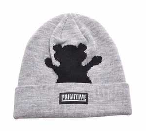 Primitive x Grizzly GripTape Grey Bear Fold Cuff Beanie Winter Skate Mütze Skully - Bild 1 von 1