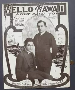 1915 Hello Hawaii How Are You United States Territory Sheet Music VERY SCARCE--- - Picture 1 of 1