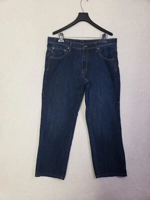 Jeans masculino Zoo York 36x30 azul 100% algodão ajuste clássico reto jeans 37x28 - Imagem 1 de 4