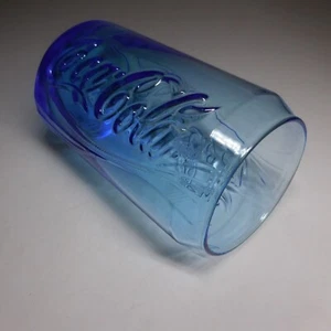 N23.155 verre cristal bleu transparent Coca-Cola McDonald’s USA art de la table - Imagen 1 de 23