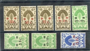 MADAGASCAR Sc 261-8 (YT 290-7)**F-VF NH 1945 JUEGO DE RECARGO $25 - Imagen 1 de 1