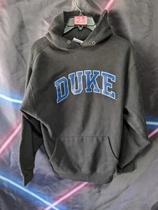 Vtg 90s Duke University Hoodie Sweatshirt Cotton Exchange USA Made M Blue Devils - Picture 1 of 4