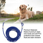 Pet Dog Tie Out Cable Steel Wire Double Head Dog Leash (Blue 6mmx10Meters) EOB