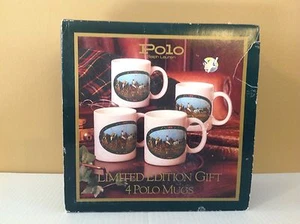 Polo Ralph Lauren Limited Edition 4 Polo Kaffeetassen Reitsport Teetassen Vintage - Bild 1 von 10