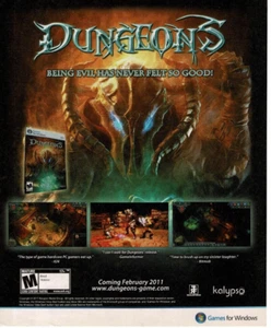 2011 Dungeons Video Game Vintage Print Ad - Picture 1 of 1