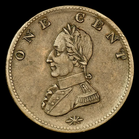 UNDATED WASHINGTON ONE CENT ✪ XF EXTRA FINE ✪ DOUBLE HEAD 1783 BUST ◢TRUSTED◣ Cover