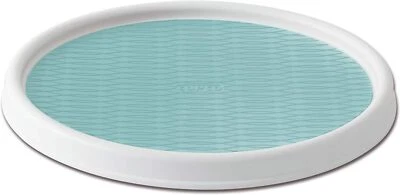 12 Inch Aqua Rotating Tray Non Skid Lazy Susan Organizer For Kitchen Storage - Image 1 of 4