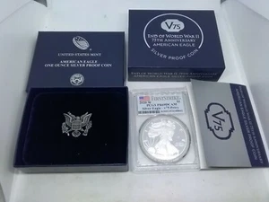 2020-W AMERICAN SILVER EAGLE V75 PRIVY PROOF PCGS PR69 DCAM FIRST STRIKE w/OGP - Picture 1 of 3