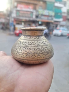 Old Vintage 1920s Rare Hindu Religious Priest Holy Bronze Kalash Sacred Pot - Picture 1 of 9