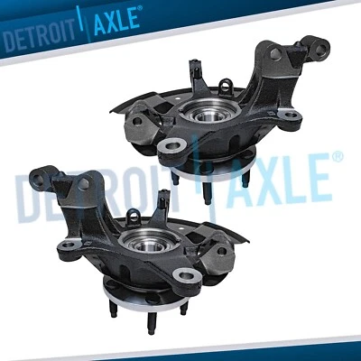 Front Steering Knuckles & Wheel Hub Bearings Assembly for 2007 - 2010 Ford Edge - Image 1 of 4