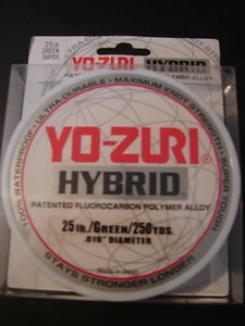 Yo-Zuri Hybrid Fluorocarbon 25lb 250yd  Green Fishing Line 25 lb. 250 yd - Picture 1 of 1