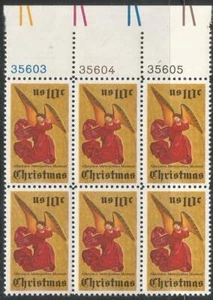 Plate Block of 6 stamps - Scott 1550 - 10 cent - Christmas - 1974 - MNH - Picture 1 of 1