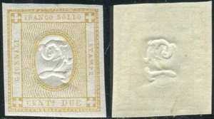 1877 REGNO D'ITALIA 2 C CIFRA IN RILIEVO TIPO SARDEGNA MH CERTIFICATO NP05 - Foto 1 di 1