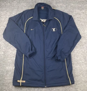 BYU Cougars Nike Mens XL Full Zip Track Jacket Warm Up Drawstring Pockets - Picture 1 of 13