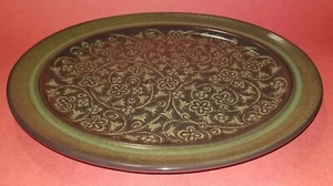 Franciscan "MADEIRA" 13 1/2" x 11 1/2" Green Oval Platter Serving Plate EXC - Picture 1 of 8