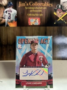 2023 Topps Big League  Opening Act Autographs Blue Foil #OAA-LVA Louie Varlan RC - Picture 1 of 2