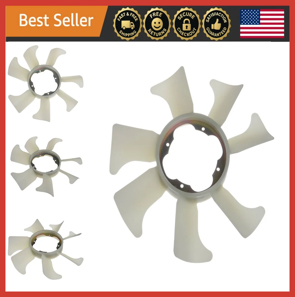 Engine Radiator Cooling Fan Blade for Nissan D21/Frontier/Xterra 1990-2004 L4 2. Foto 1 de 4