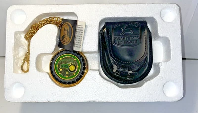 Franklin Mint John Deere Tractor B Full Hunter Quartz Pocket Watch  NWT - Image 1 of 4