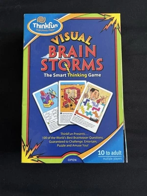 Visual Brain Storms Trivia Cards Smart Brain Teaser Game Critical Thinking - Image 1 of 4