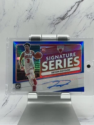 DEVON DOTSON NBA 2020-21 Panini Donruss Optic Blue RC Auto 13/25 #SS-DOV Card - Image 1 of 2