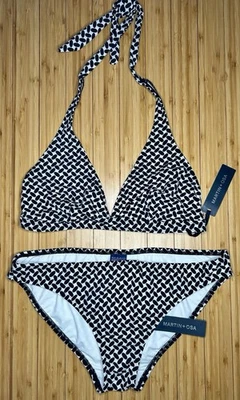 Malia Mills Swimsuit 2 Piece Top Size 38 Bottom Size 12 Black & White NWT - Image 1 of 4