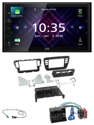 JVC DAB 2DIN MP3 Bluetooth USB Autoradio für Skoda CitiGo 16-19 Seat Mii schwarz - Bild 1 von 4