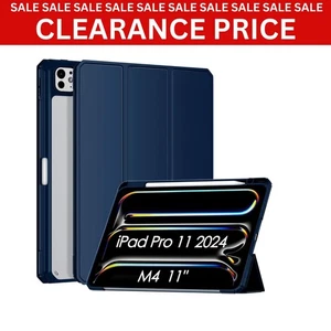 Case For iPad Pro M4 11 Inch 2024 Case Faux Leather Folding - Brand New - Picture 1 of 7