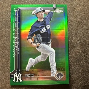 2025 Topps Chrome Max Fried #39 Green Refractor /99 New York Yankees - Picture 1 of 3