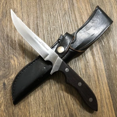 Cuchillo y funda de cuero vintage años 70 80 Open Road Technicraft Japón modelo 520 Foto 1 de 4