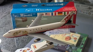 Vintage Wooster Trans World Airlines Boeing 747-200 Model Airline Push Fit 1/200 - Picture 1 of 16