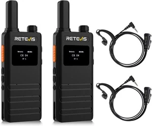 Retevis B63S Walkie Talkie Rechargeable, PMR446 15 mm Slim 2 Way Radio, New... - Picture 1 of 11