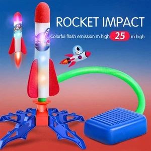 Kid Air Rocket Foot Pump Launcher Outdoor Air Pressed Stomp Soaring Rocket Toys - Picture 1 of 15