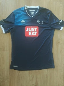 Original Derby County Umbro Just Eat Vintage Trikot Navy Blau - Größe L 2000er - Bild 1 von 7