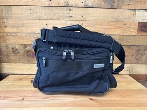 Bolso de Lona Briggs & Riley Baseline Cabin Underseat Correa Acolchada Parte Inferior de Cuero - Imagen 1 de 8