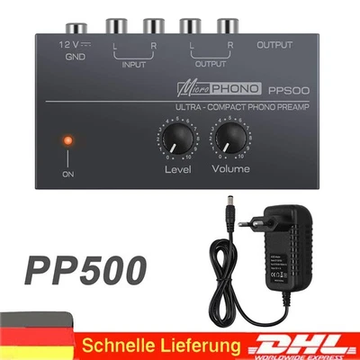Phono-Vorverstärker für Plattenspieler, Vorverstärker, mit LautstäRkeregle RCA - Bild 1 von 4