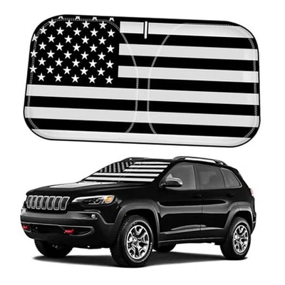 Parasol parabrisas D-Lumina para Jeep Cherokee 2014-2023 plateado y negro Foto 1 de 4