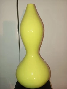 Grandi Vaso Monofiore In Ceramica Verde Chiaro Vintage Anni 60 - Foto 1 di 4