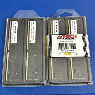 64GB Kit (4x16gb) DDR4-3200 1Rx8 PC4-25600 Non-ECC DIMM Memory A-TECH - Image 1 of 4