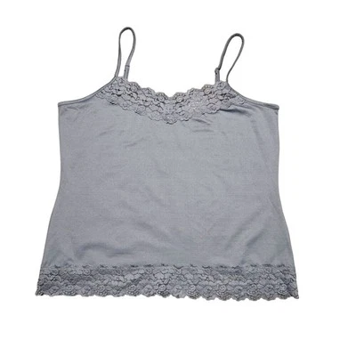Cato Feminino Tamanho 18/20W Acabamento de Renda Cami Cinza/Cinza Fada Feminino Novo com etiquetas - Imagem 1 de 4