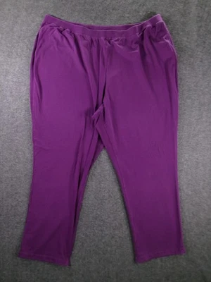 Pantalones Liz Me Mujer 3X Púrpura Elástico Cápsula Causal Salón Diario Básico Foto 1 de 4