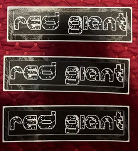 3 pegatinas promocionales Red Giant ultra magnéticas Mia Tee Pee Records 1999 - Imagen 1 de 2