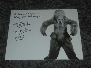 TIM DRY- STAR WARS - 10x8 PHOTO SIGNED WITH QUOTE (1) - Foto 1 di 2