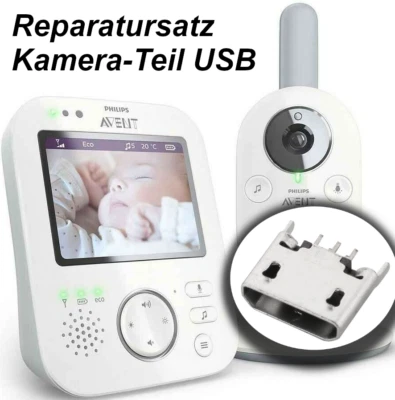 Philips Avent Babyphone SCD 630 625 620 Kamera Micro USB Buchse Ladebuchse - Bild 1 von 3