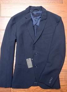 Armani Exchange A|X $220 Men's Navy Blue Stretch Fabric Sport Coat Blazer 40 - Picture 1 of 15