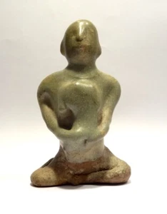 RARE STATUETTE SUKHOTHAI GLACUREE - SIAM 13° S AYUTTHAYA - MATERNITY FIGURE - Picture 1 of 9