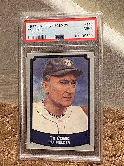 1989 Pacific Legends Ty Cobb PSA 9 #117 Card NEW CASE LOW POP - Image 1 of 1