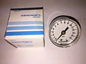 5 piezas, calibre Ashcroft 15 PSI, 0/15 PSI, MONTAJE POSTERIOR 1/8 NPT - Imagen 1 de 3