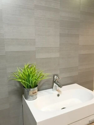 DBS 10 Modern Tile Graphite Grey Bathroom Panels PVC Cladding Shower Wall Kitchen
